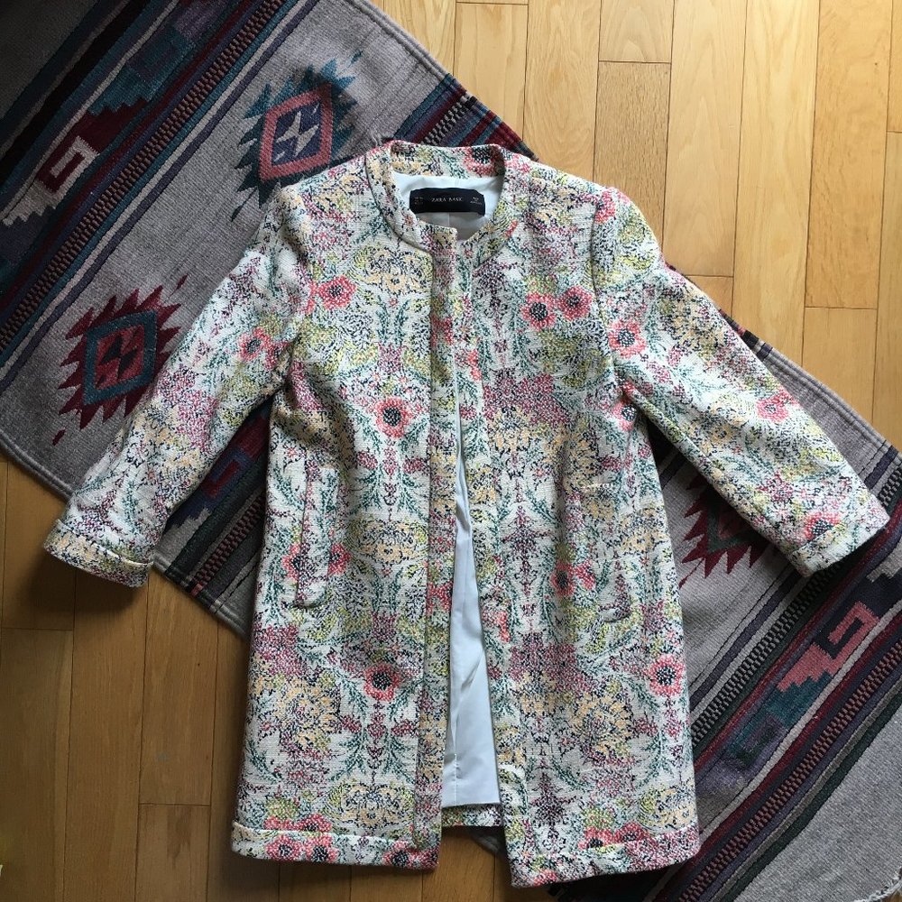 Zara Floral Jacket, Size XS